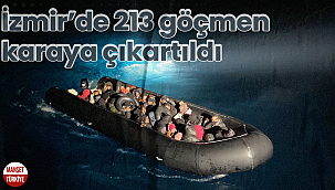 İzmir'de 213 göçmen karaya çıkartıldı