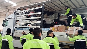 İzmir'den Hatay'a kırtasiye seti, bot ve mont desteği