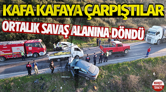 Kafa kafaya çarpıştılar, ortalık savaş alanına döndü: 2 yaralı