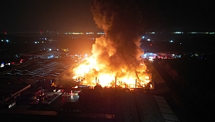 Kocaeli'nde çıkan yangına 47 araç 130 personelle müdahale sürüyor