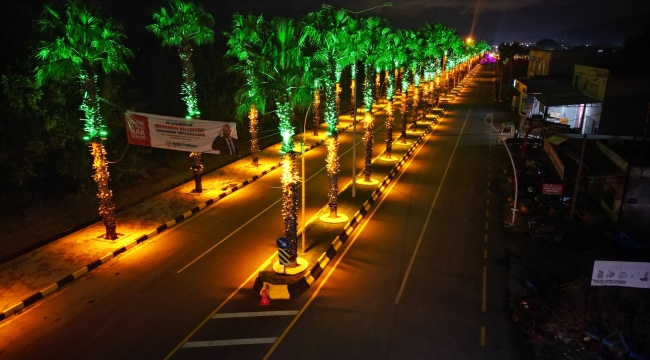 Menemen Belediyesi, ışıklandırma çalışmasıyla Menemen'i ışıl ışıl parlattı