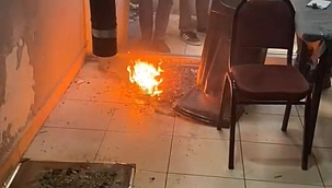 Polisi gördü, uyuşturucuları sobada ateşe verdiler