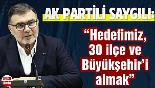 AK Partili Bilal Saygılı: Hedefimiz; 30 ilçe ve Büyükşehir'i almak