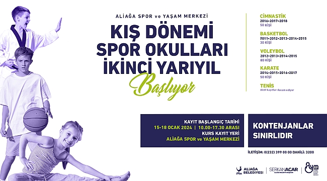 AYM'de Kış Dönemi Spor Okulları kayıtları başlıyor