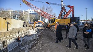 Başkan Batur yeni belediye binası alanını inceledi
