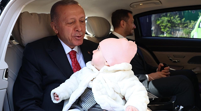 Cumhurbaşkanı Erdoğan'ın torun sevinci
