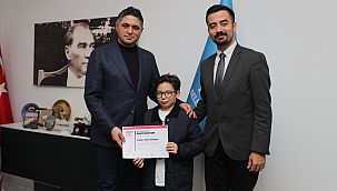 Dünya birincisinden Başkan Serkan Acar'a ziyaret