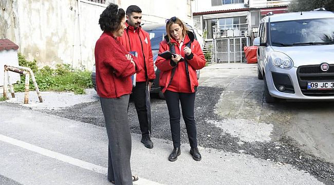 Güvercin masa gezici ekibi halkın talepleri için kapı kapı dolaşıyor