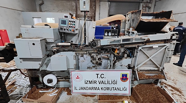 İzmir'de kaçak sigara fabrikasına baskın