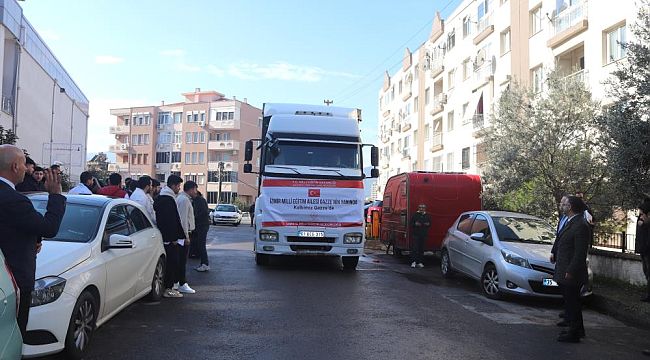 İzmir İl Milli Eğitim Müdürlüğünden Gazze'ye yardım tırı