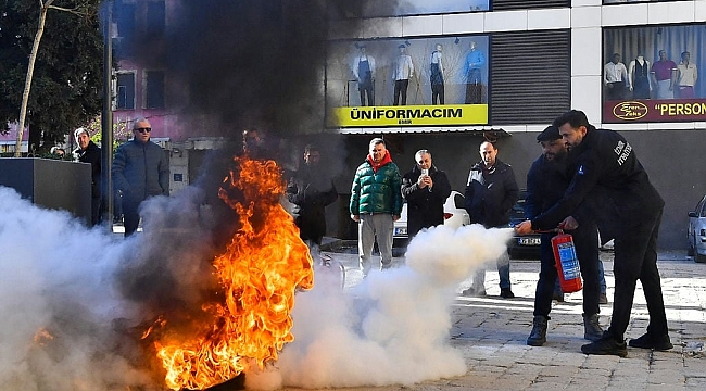 Kemeraltı esnafına yangın eğitimi