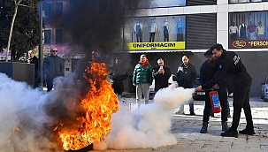Kemeraltı esnafına yangın eğitimi