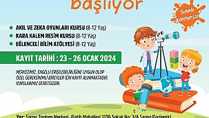 Sarnıç Toplum Merkezi'nde çocuk kurslarının kayıtları başladı