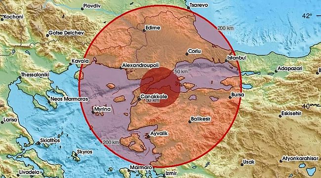 Çanakkale'de 4,6 büyüklüğünde deprem