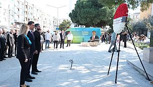 Gaziemir Adayı Doğan'dan Atatürk Anıtı'na çelenk sunumu