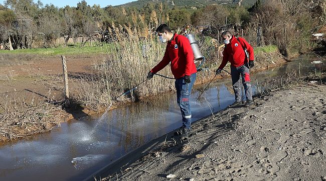 Menderes Belediyesi'nden larva mücadelesi 