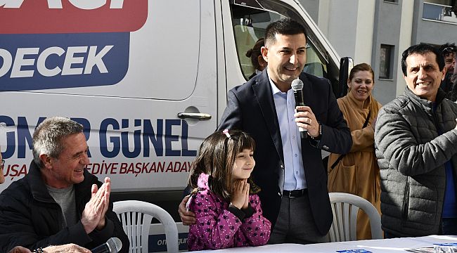 Başkan Günel, Uydukent'te meşale ve pankartlarla karşılandı