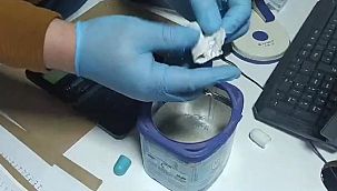 Bebek maması kutusundan uyuşturucu çıktı