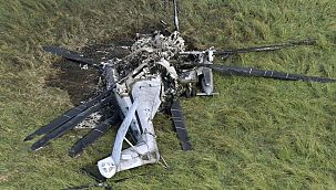 Urla'da Askeri helikopter düştü