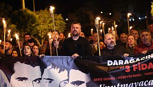 Buca'da 'üç fidan' için anma töreni düzenlendi