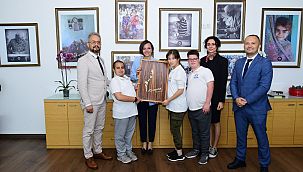 "Özel" çocuklardan Başkan Kınay'a ziyaret