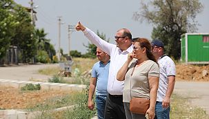 Başkan Çiçek sahada denetimde