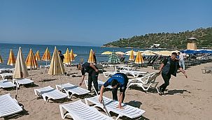 Menderes'te korsan şezlonga geçit yok