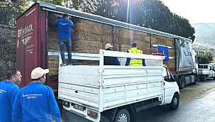 Büyükşehir yangın mağduru çiftçilerden elini çekmedi