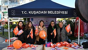 Kuşadası Belediyesi'nden kadına yönelik şiddete karşı farkındalık etkinliği