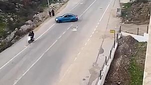 Anne ve çocuğunu tehlikeye atan maganda yakalandı