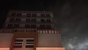 Pamukkale'de 7 katlı rezidansta yangın çıktı