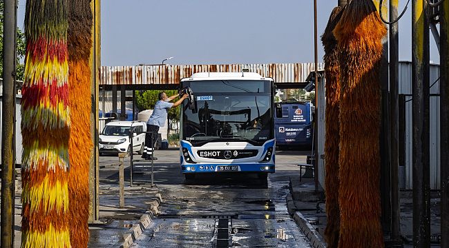 Otobüs yıkama suyu tekrar kullanılıyor