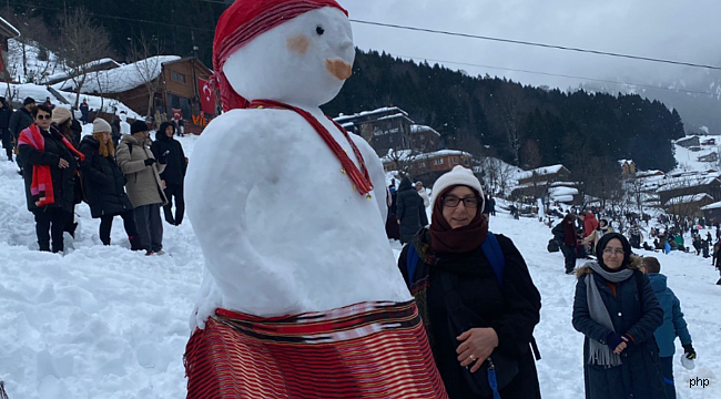 Rize'de Kardan Adam Kış Festivali
