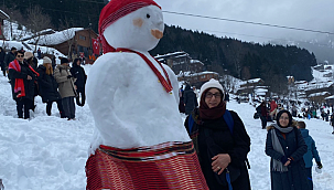 Rize'de Kardan Adam Kış Festivali