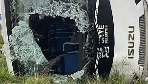 Samsun'da otobüs devrildi, 11 kişi yaralandı
