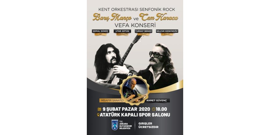 Barış Manço ve Cem Karaca için vefa konseri
