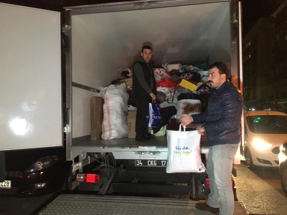 Fenerbahçeli taraftarlardan deprem bölgesine yardım