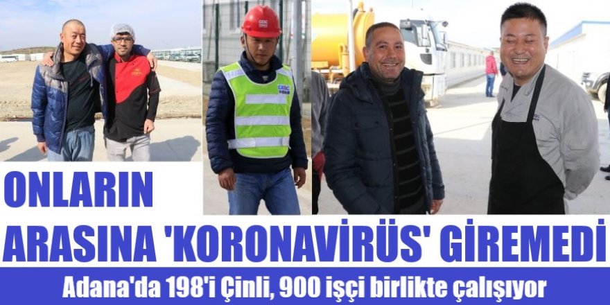 Çinli ve Türk işçiler 'Korona virüsü'ne aldırmadan çalışıyorlar #koronavirüs