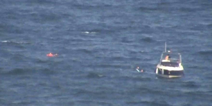 Marmara Denizi'nde tekne alabora oldu