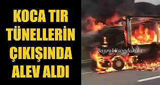 İzmir'de TIR böyle yandı