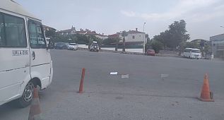 Urla'da şaşırtan görüntü! Kum fırtınası bir anda geldi