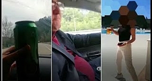 Belediye Başkanı, araç kullanırken bira içti