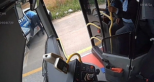 Otobüs şoförü faciayı önledi